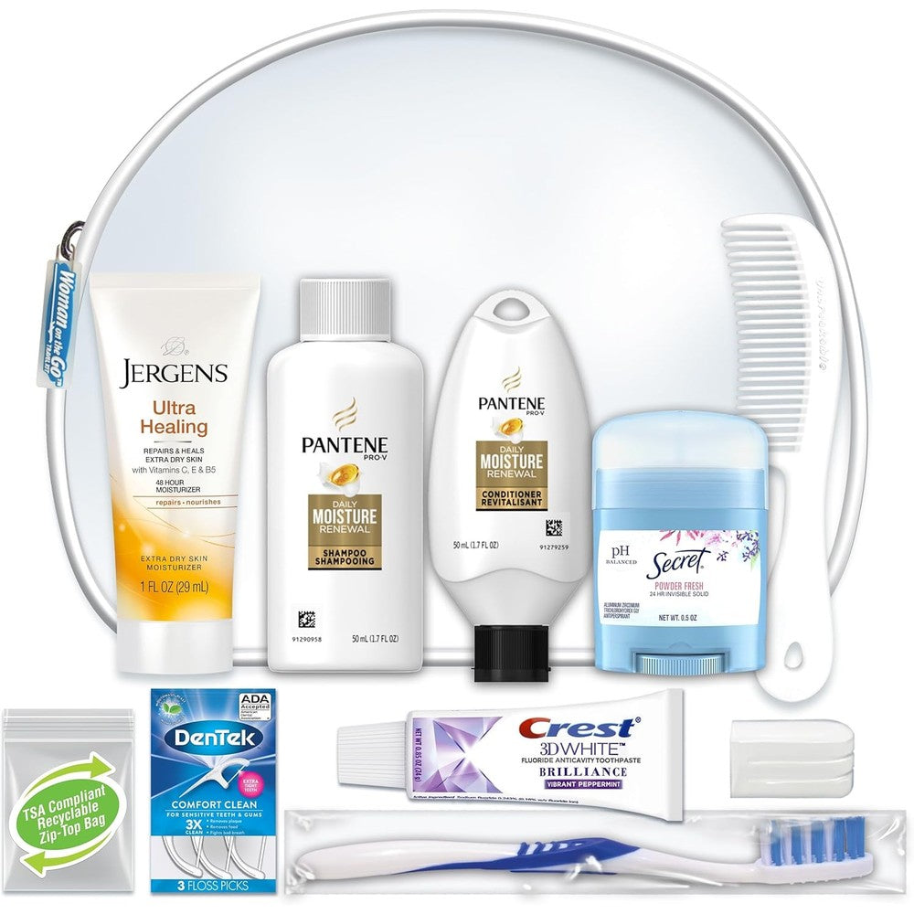 Convenience Kits International women's deluxe 10 piece travel kit front view