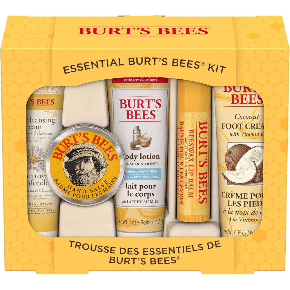 Burt's Bees Essential Everyday Beauty Kit front view showcasing the gift box packaging