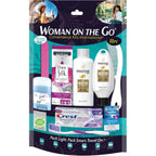 Convenience Kits Women's Deluxe Eleven Piece Travel Kit front view with clear bag and toiletries
