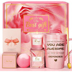 Eletorot pink spa relaxation gift set front view showing all items