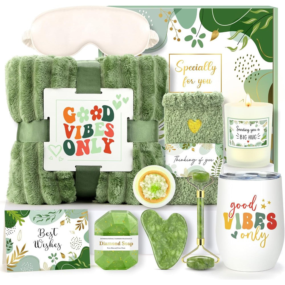 Clexela self care gift basket for women front view