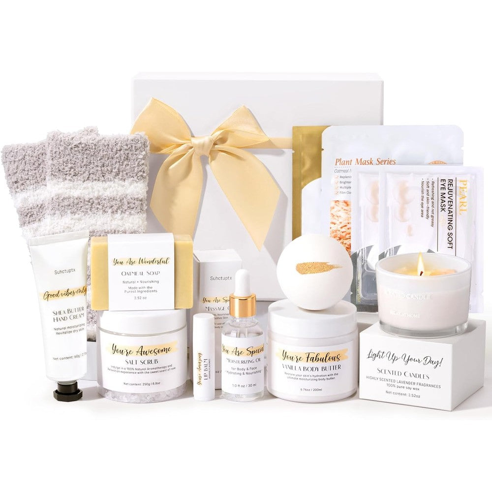 Suhctuptx 13 piece luxury spa gift set for women front view