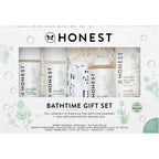 The Honest Company Bathtime Gift Set front view with gift box and bottles