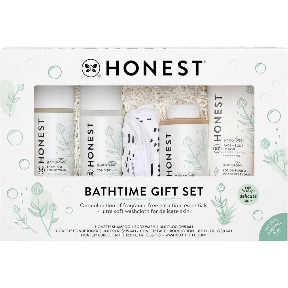 The Honest Company Fragrance Free Bathtime Gift Set front view