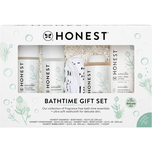 The Honest Company Fragrance Free Bathtime Gift Set front view