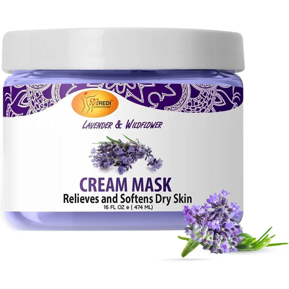 Spa Redi Lavender and Wildflower Body and Foot Cream Mask front view professional pedicure product