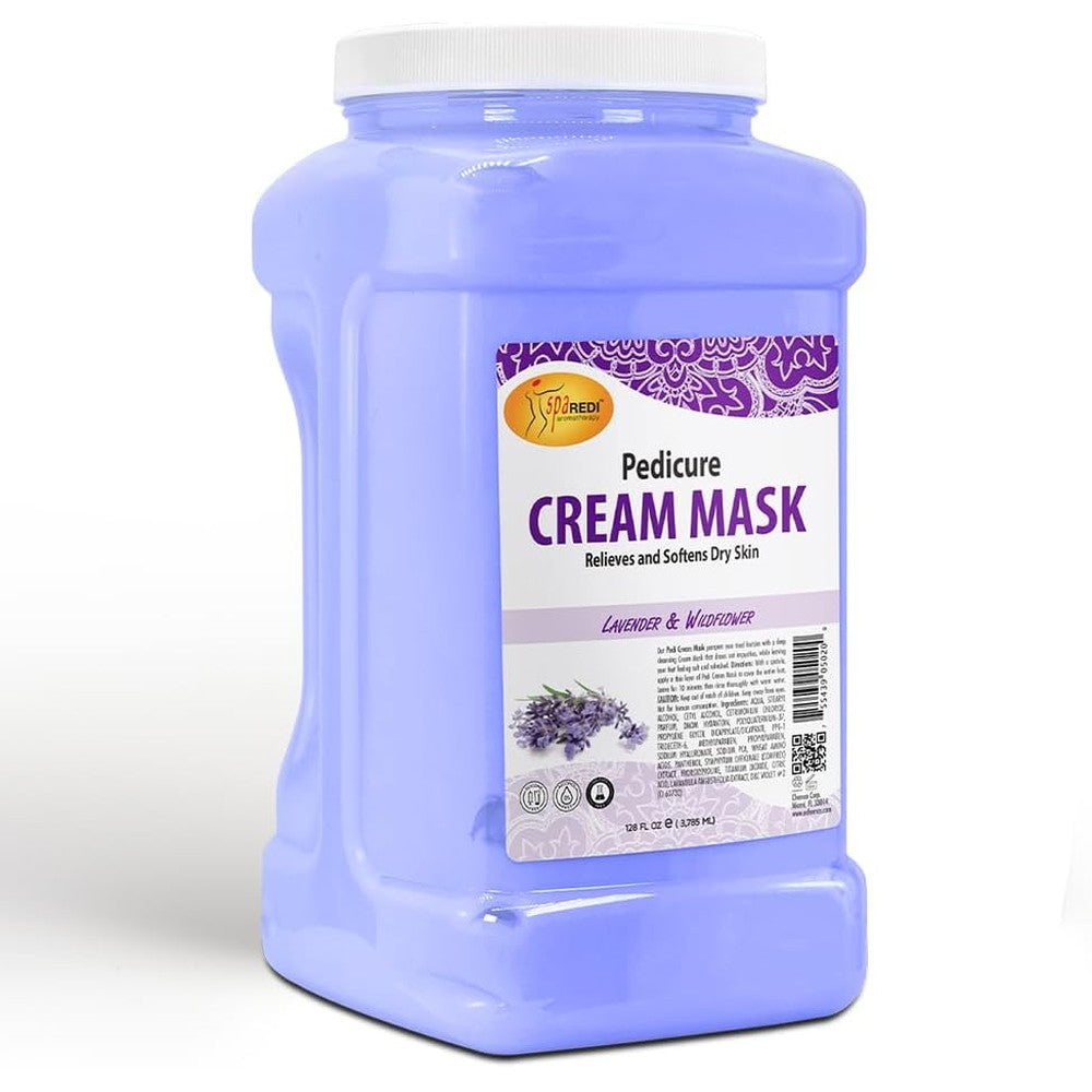 Spa Redi Lavender and Wildflower Body and Foot Cream Mask front view professional skincare.