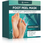 Dermora foot peel mask front view packaging