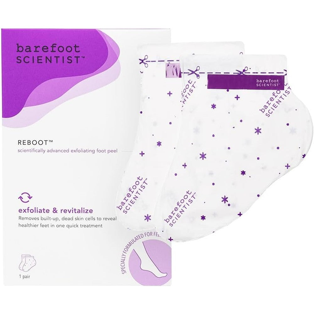 Barefoot Scientist Reboot Exfoliating Foot Peel front view packaging