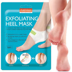 Purederm Exfoliating Heel Mask front view packaging and callus remover design