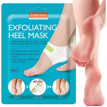 Purederm Exfoliating Heel Mask 1 Pair front packaging view