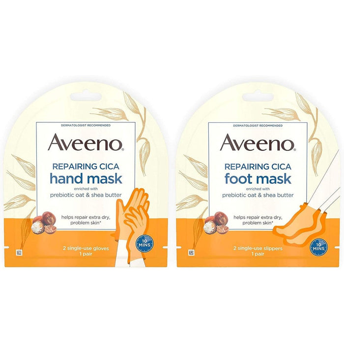 Aveeno repairing cica hand and foot mask front view authentic USA import