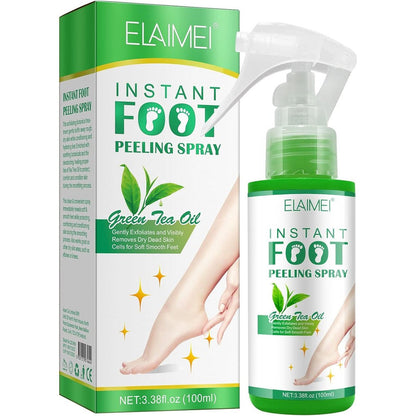 Elaimei Green Tea Hydrating Foot Peel Spray front view bottle for exfoliation