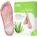 JVR Foot Peel Mask front view showing packaging and 3 pairs quantity