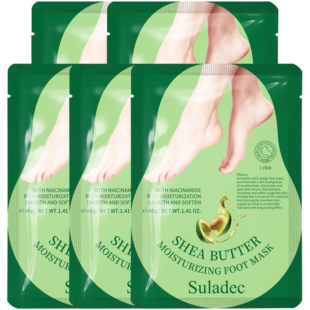 SULADEC Moisturizing Foot Mask front packaging view for dry skin repair