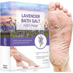 Rokelos lavender foot peel mask front view packaging