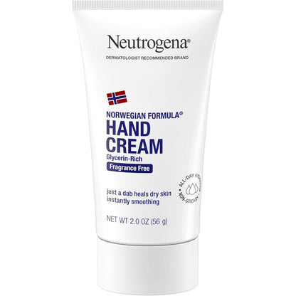 Neutrogena Norwegian Formula Hand Cream front view tube for dry rough hands