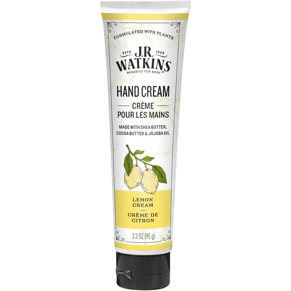 J.R. Watkins Natural Moisturizing Hand Cream 3.3 Ounce tube front view.