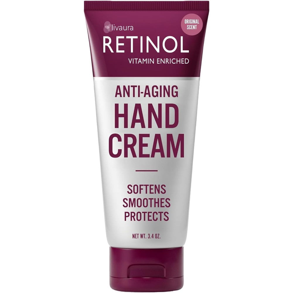 Retinol Livaura Anti-Aging Hand Cream front view for wrinkle reduction