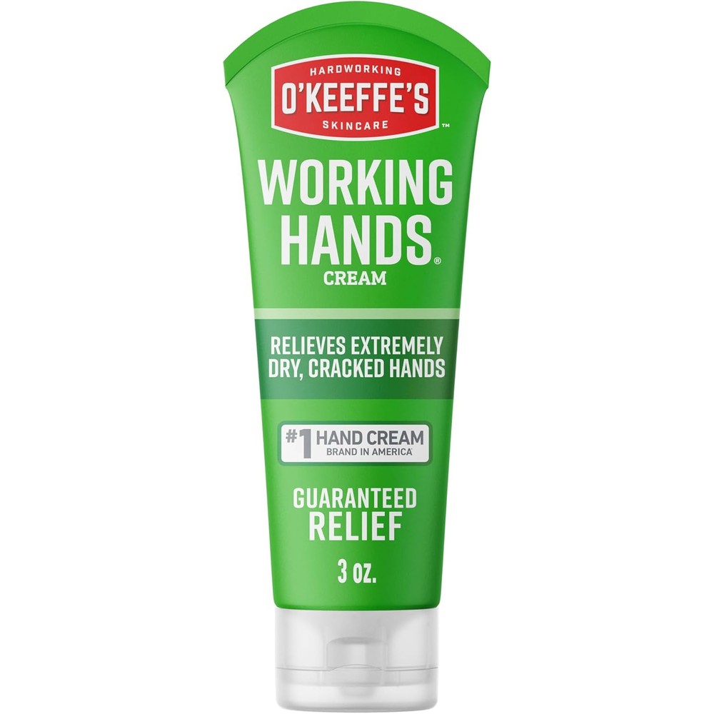 O'Keeffe's Working Hands hand cream front view of 3 ounce tube for cracked skin