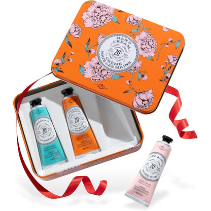 La Chatelaine Hand Cream Trio Tin premium French skincare set front view