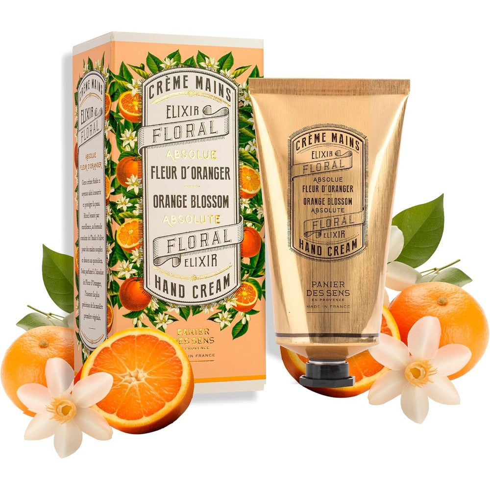Panier des Sens Orange Blossom Hand Cream front view tube for dry skin repair
