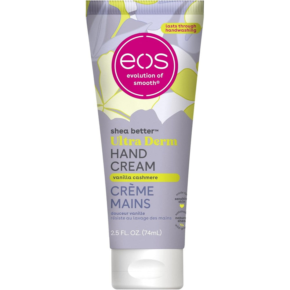 Eos Shea Better Hand Cream Vanilla Cashmere front view tube