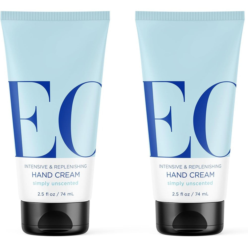 EO Hand Cream Unscented front view pack of two imported skincare moisturizer for dry skin