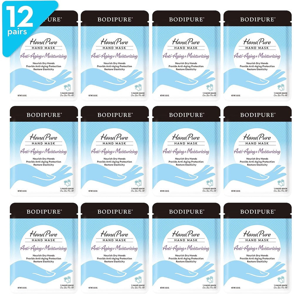 Bodipure HandPure Anti Aging Hand Mask 12 Pack front view