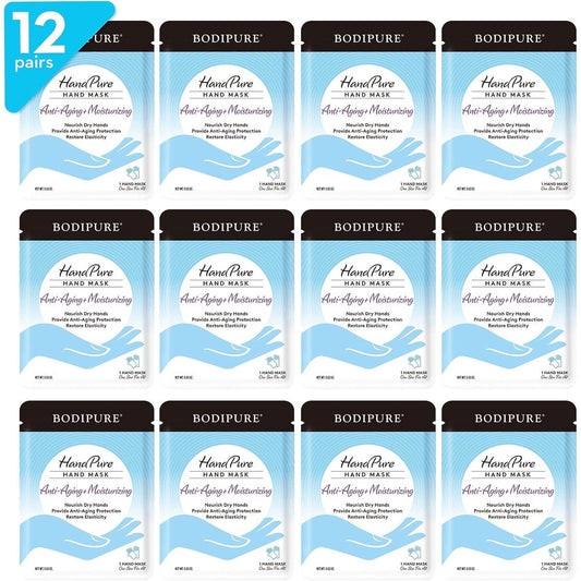 Bodipure HandPure Anti Aging Hand Mask 12 Pack front view
