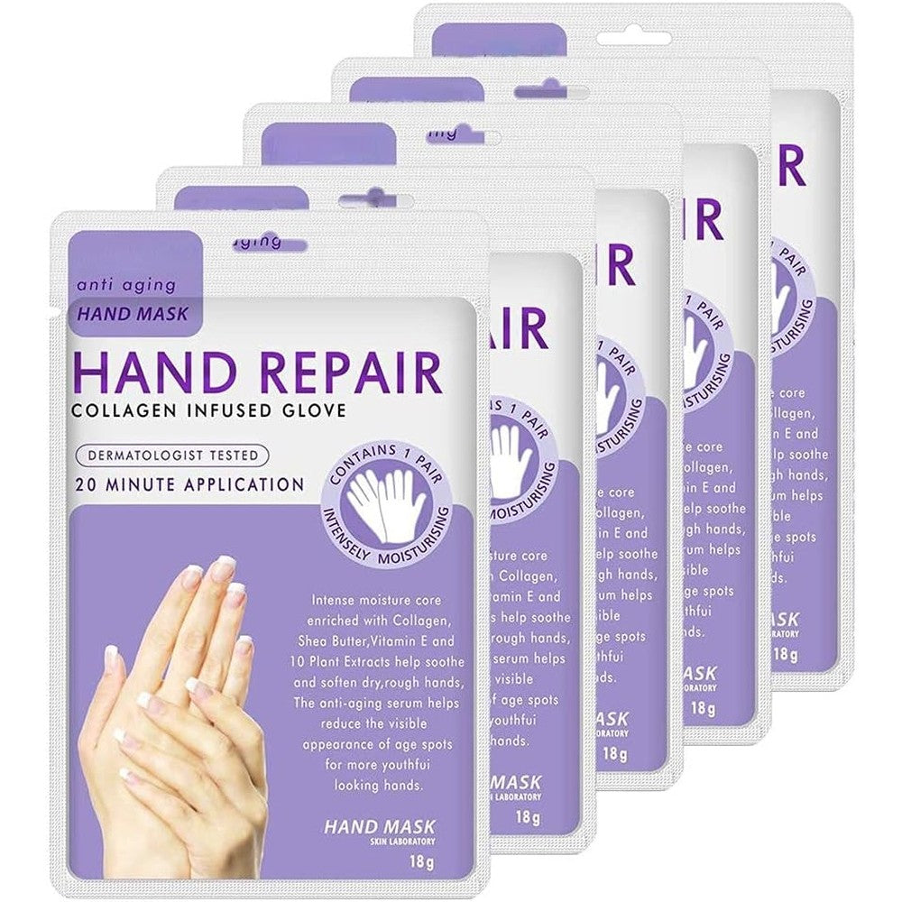 Mianyang Collagen Hand Mask Gloves 5 Pair Set front view