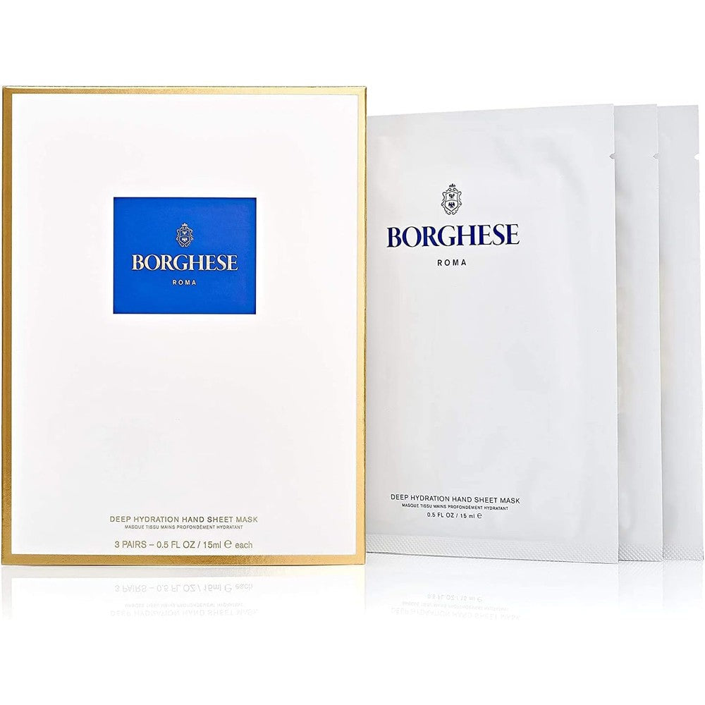 Borghese Deep Hydration Hand Sheet Masks front view package