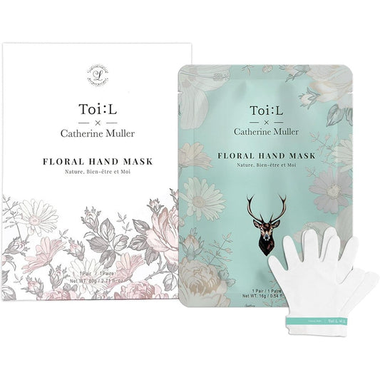 Toi:L Catherine Muller Floral Hand Mask front view package