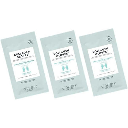 VOESH vegan collagen mask gloves peppermint moisturizing hand mask 3 pack