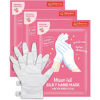 Dermal Moistfull Silky Hand Mask front packaging view showcasing treatment gloves