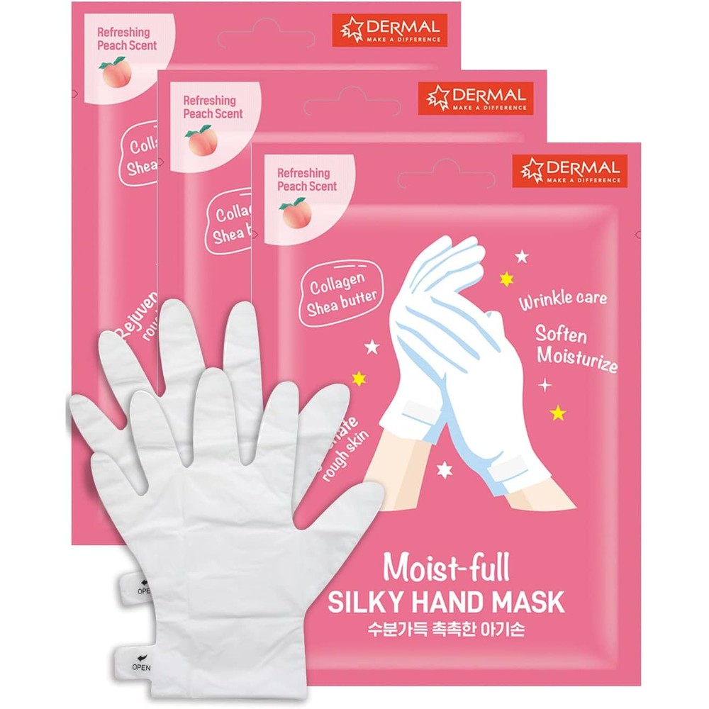 Dermal Moistfull Silky Hand Mask 3 Pairs front packaging