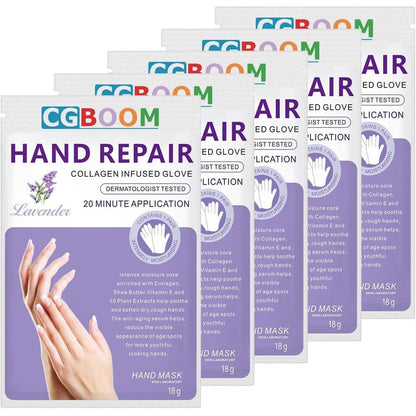 CGBOOM lavender hand mask gloves 5 pairs front view