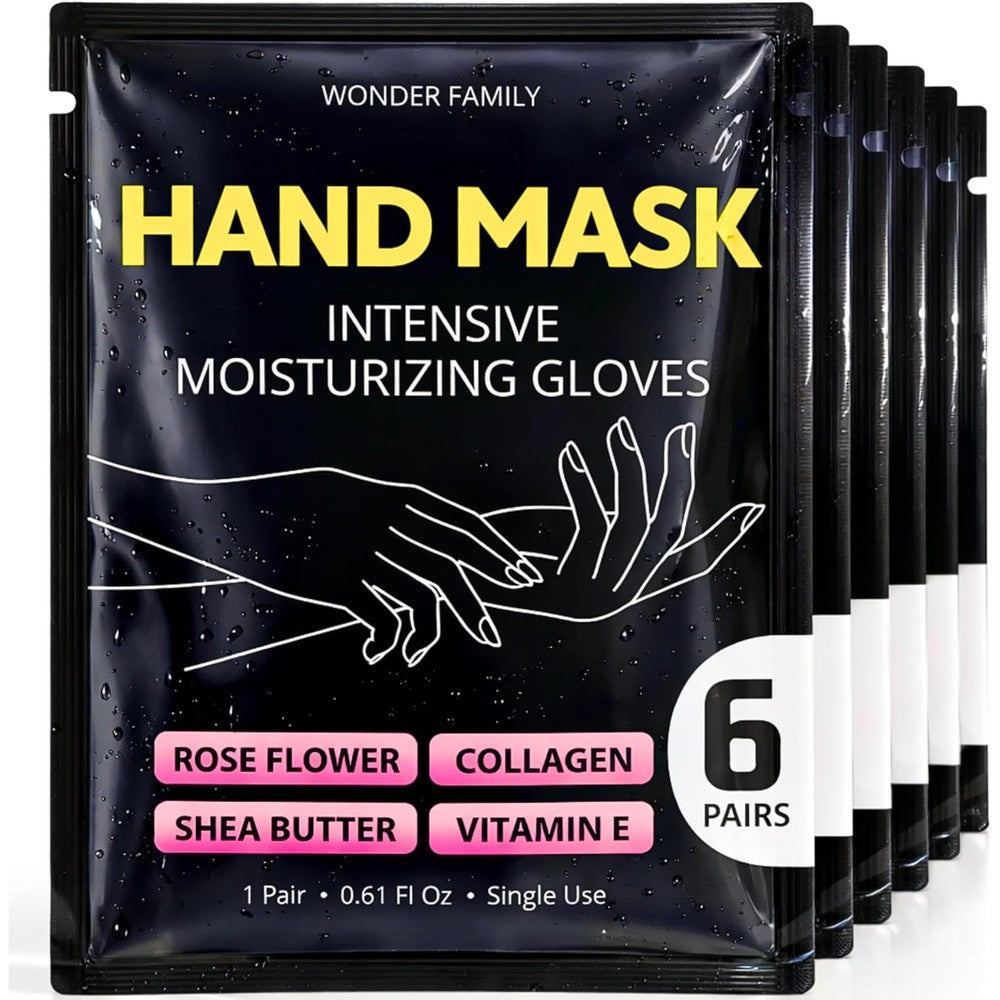 Wonder Family Korean Overnight Collagen Hand Mask Gloves front packaging view