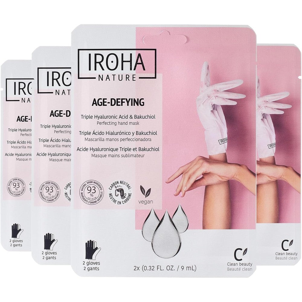Iroha Nature Anti Aging Hand Mask Gloves front view product box