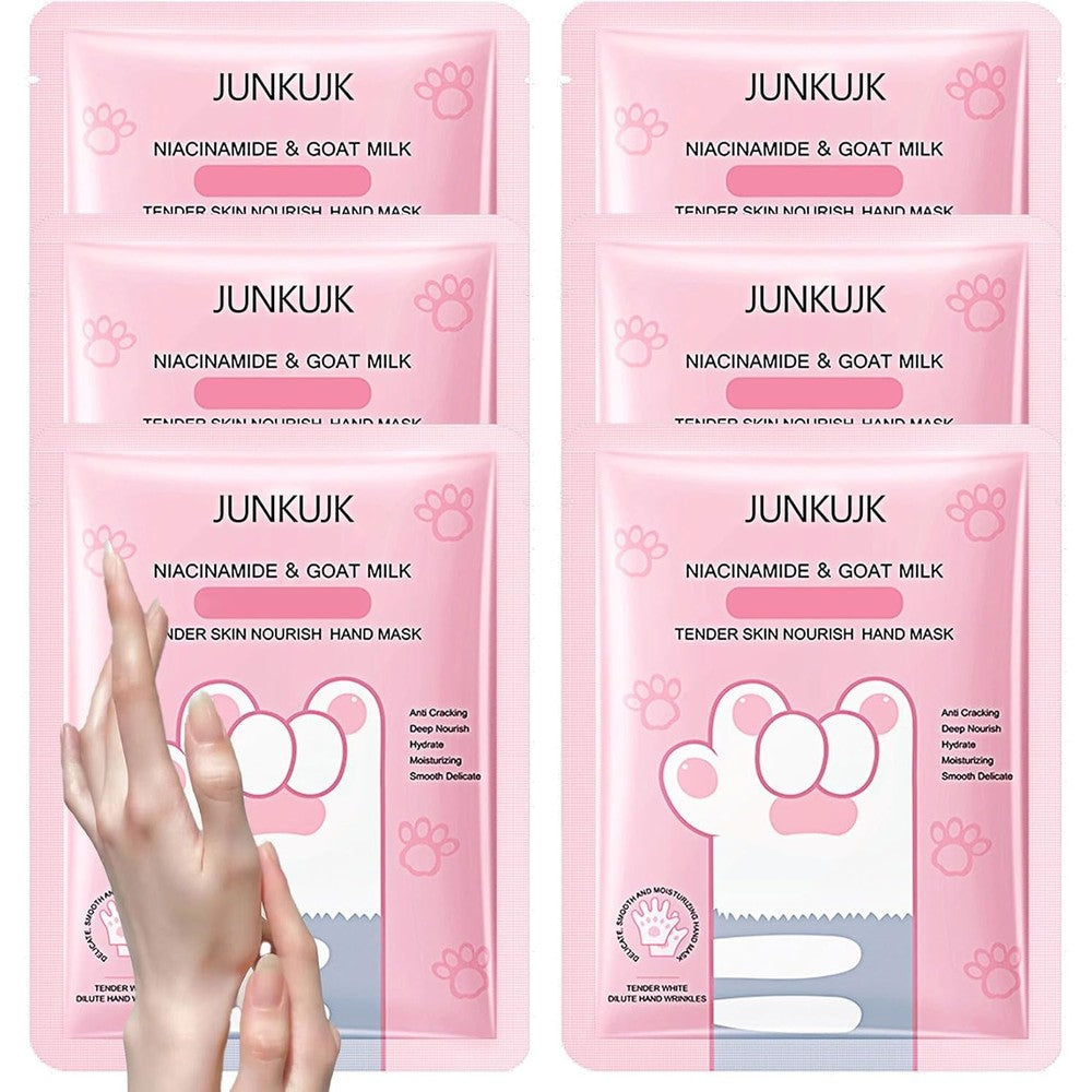 JunKuJK Hydrating Hand Mask Gloves 6 Pieces set front view