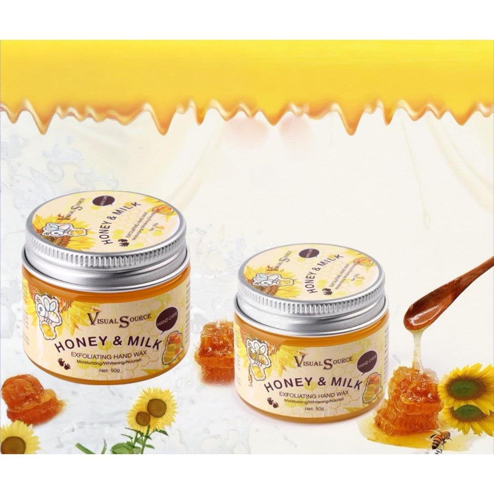 Natudeco Honey Milk Hand Wax Mask 2PCS set front view packaging