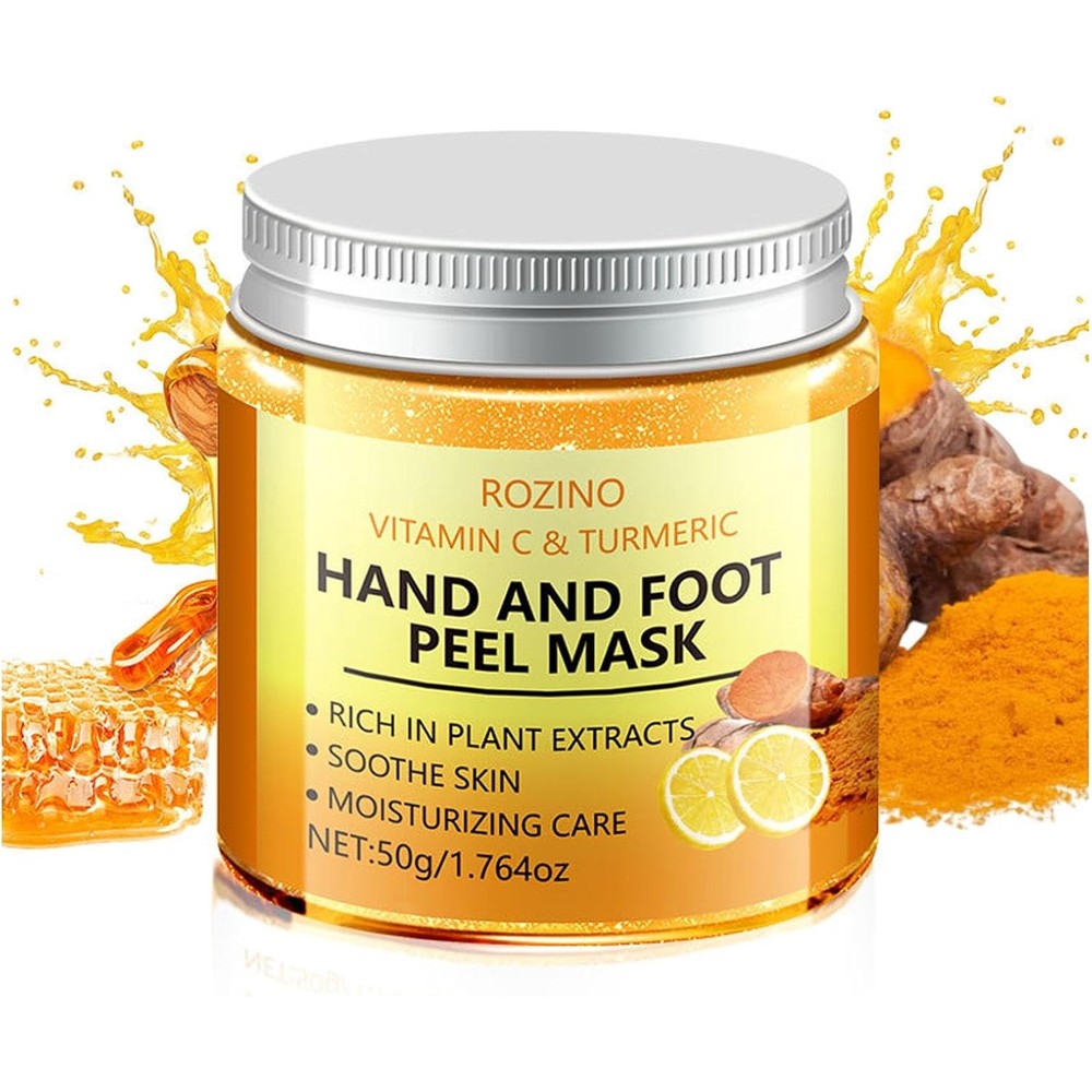 Bsmkcl Vitamin C and Turmeric hand and foot peel mask bottle front view