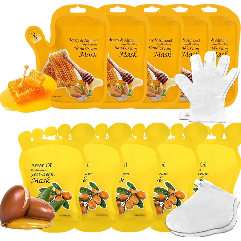 Elitzia Honey and Argan Oil Hand and Foot Mask 10 pack front view