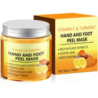 Laikme Vitamin C and Turmeric Hand and Foot Peel Mask 50g front view for dry skin repair.