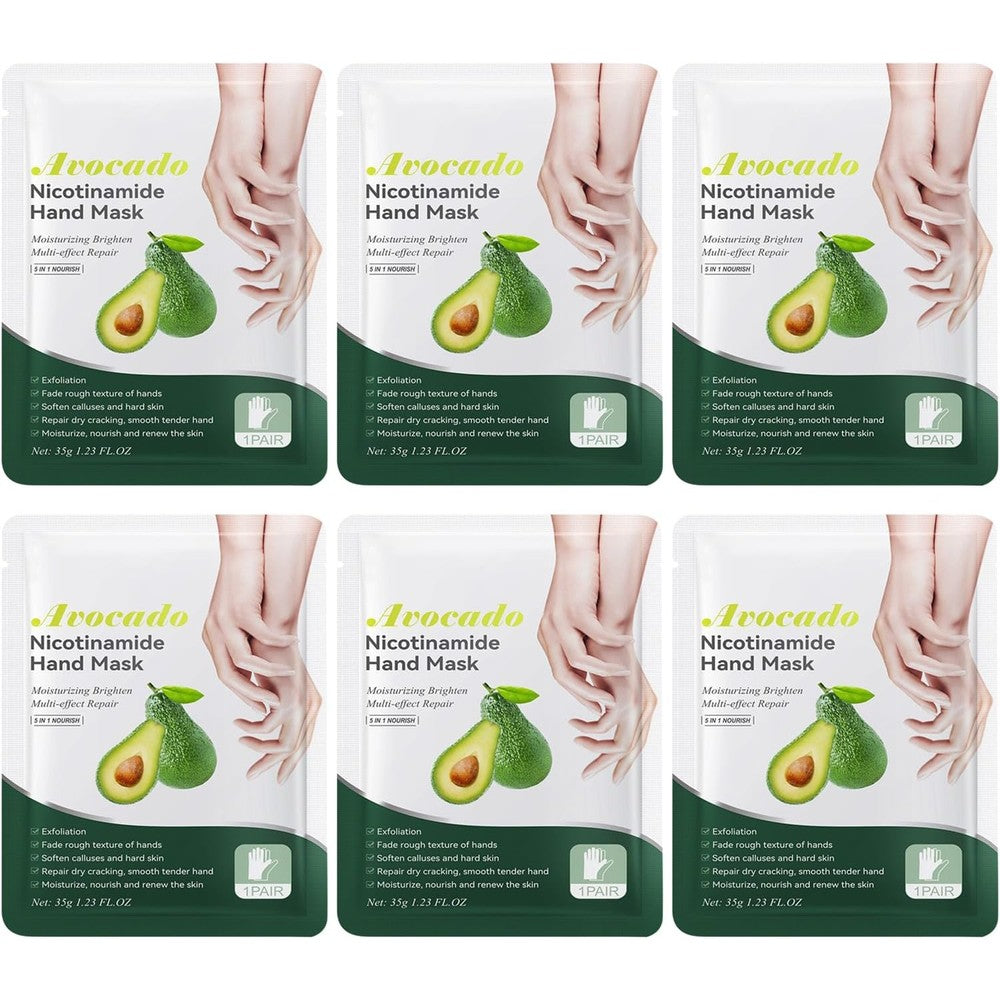 JunKuJK avocado intensive lotion hand mask 6 pairs front view