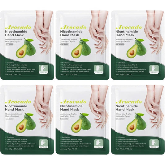 JunKuJK avocado intensive lotion hand mask 6 pairs front view