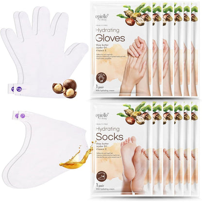 Epielle hydrating hand and foot masks front packaging view