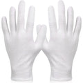Paxcoo extra large white cotton gloves front view