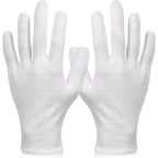 Paxcoo extra large white cotton gloves front view