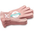 Evridwear moisturizing cotton gloves front view showing pink featherweight design